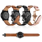 Кожаный ремешок с застежкой-бабочкой для Samsung Galaxy Watch 46 мм, 42 мм, Активный браслет для Gear Sport S3 S2 Classic