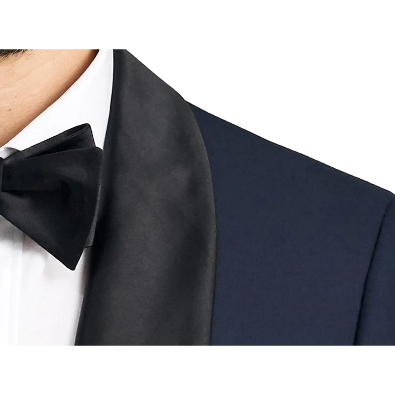 Shenrun Костюмы Под заказ для мужской смокинг темно синий костюм Портной из шерсти