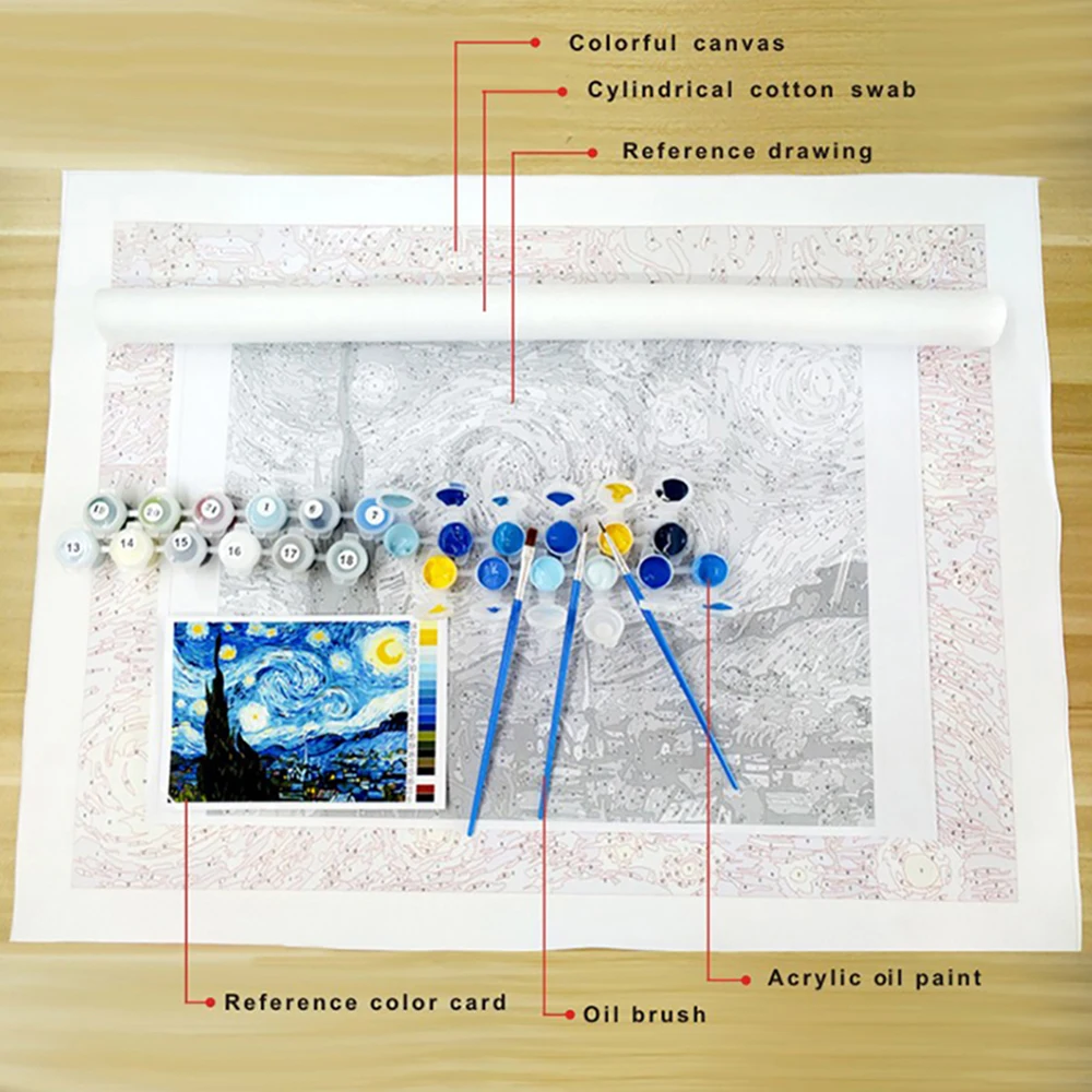 

DIY colorings pictures by numbers with colors Leopard on snowy mountain picture drawing painting by numbers framed Home