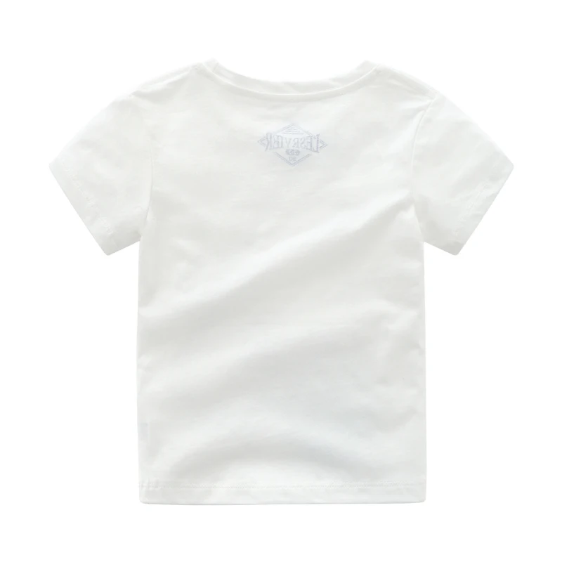 Летняя одежда для маленьких мальчиков футболка детская летние топы Забавные