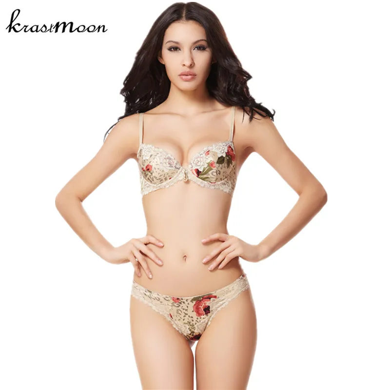 2018 Для женщин intimates цветочные кружева бюстгальтера элегантный Push Up Bra Краткие