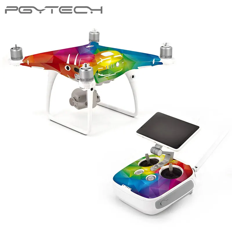 PGYTECH водонепроницаемый ПВХ RC стикер для дрона DJI Phantom 4 наклейки БПЛА корпус + пульт