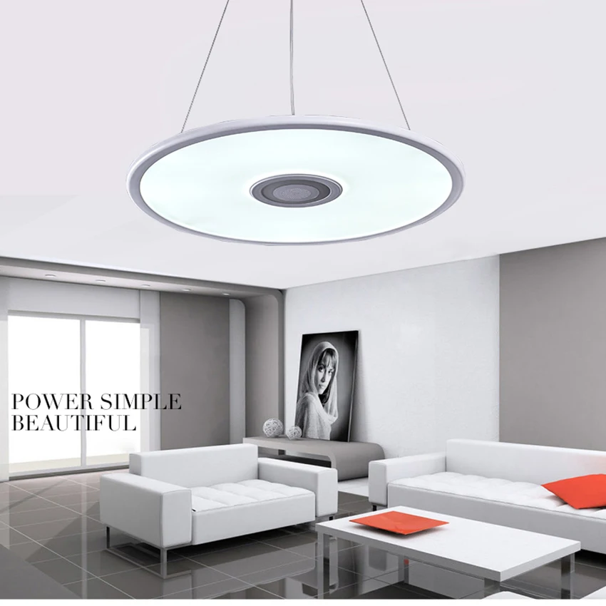 Светодиодный музыкальный потолочный светильник с Bluetooth динамиком 24 Вт 90-265 в