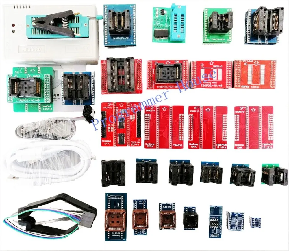 Полный V8.11 TL866II плюс TL866A TL866CS USB Универсальный программатор Биографические
