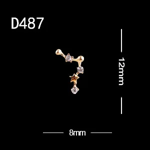 10pcs D487 TSZS 10 шт./лот специальный дизайн 12 Созвездие форма дизайн ногтей украшения своими руками сборный горный хрусталь ювелирные изделия металлические аксессуары - Color: 10pcs D487