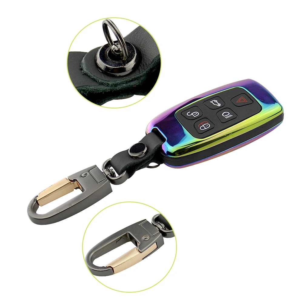 OkeyTech автомобильный Стайлинг Новый цинковый сплав + кожаный брелок чехол сумка