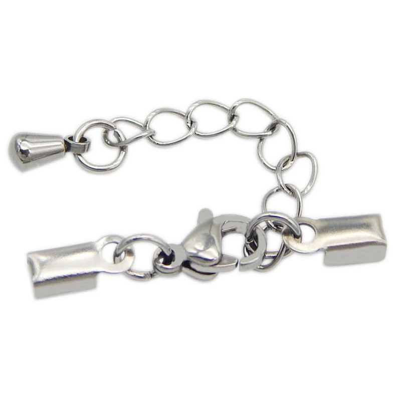 5 шт./лот заглушки из нержавеющей стали крюк защелки удлиненные застежки для цепи