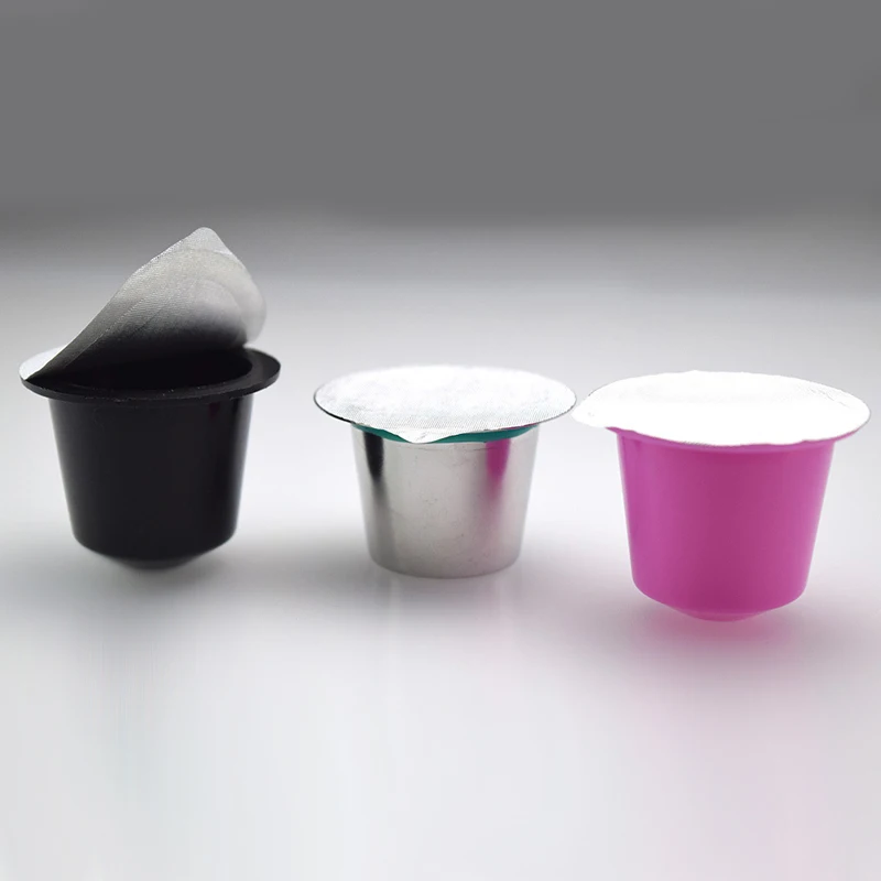 100 PC многоразовая кофейная капсула Nespresso Flim стикер заправка капсула из нержавеющей стали самоклеящийся алюминиевый фольги крышка пивоварения