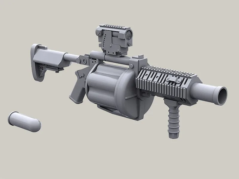 Многозеркальный пусковой механизм 1:35 M32 (MGL) и призматический прицел Trijicon RX01 с