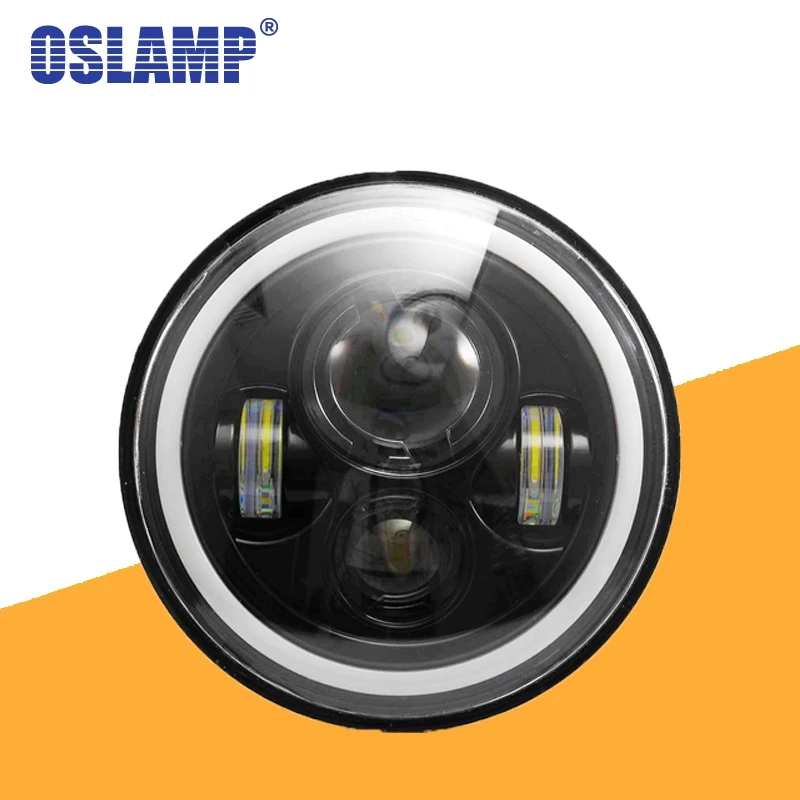 Oslamp DRL 30 Вт 7 дюймов круглые светодиодные фары дальнего и ближнего света Halo Angle Eyes