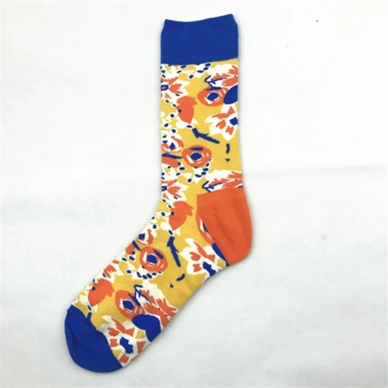 51108 Moda Socmark, весна, Новое поступление, счастливые мужские носки, смешной цвет, уличная одежда, хип-хоп, геометрический узор, дизайнерские носки, подарок для мужчин - Цвет: 51108