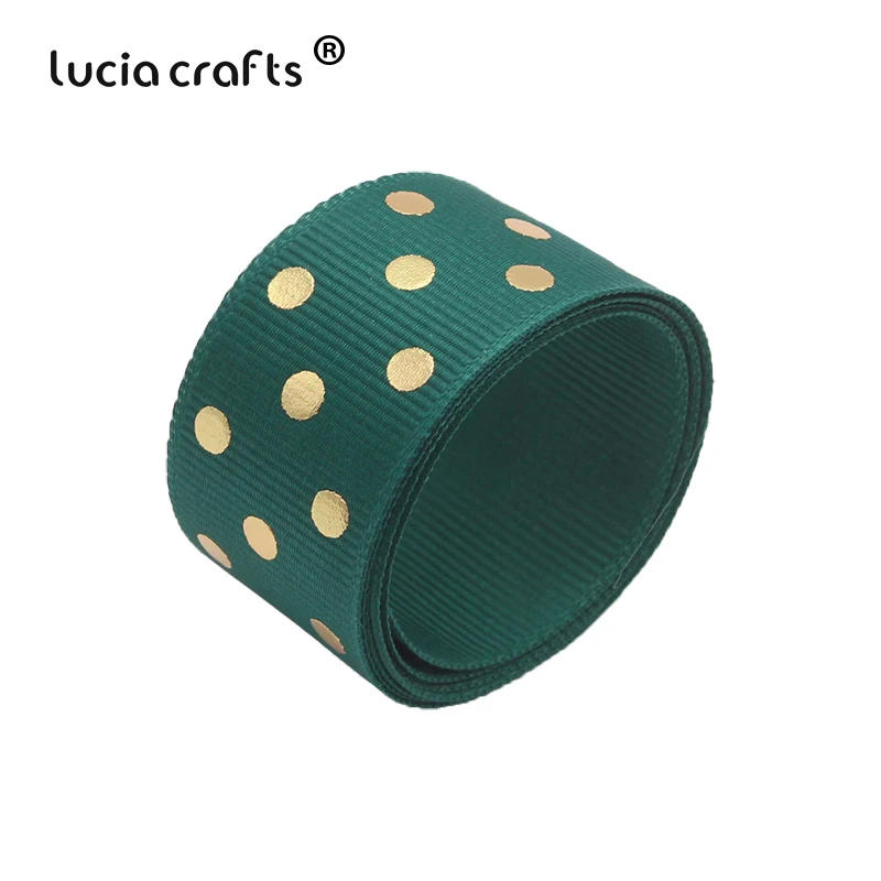 Lucia crafts 5 ярдов/6 ярдов 25 мм корсажные Точки Печатные Ленты вечерние упаковка для свадебного подарка Декор DIY аксессуары S0505
