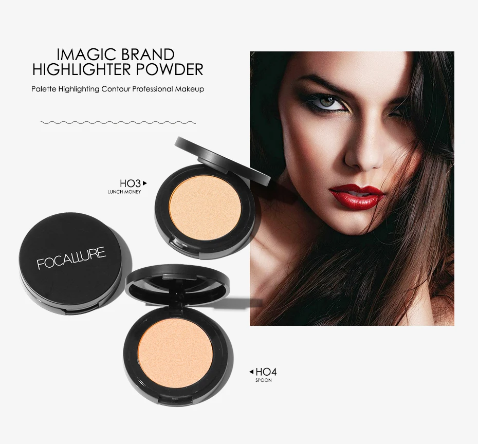 Focallure 5 цветов хайлайтер пудра Макияж Imagic Shimmer Illuminator женский контур лица макияж Праймер-корректор косметика