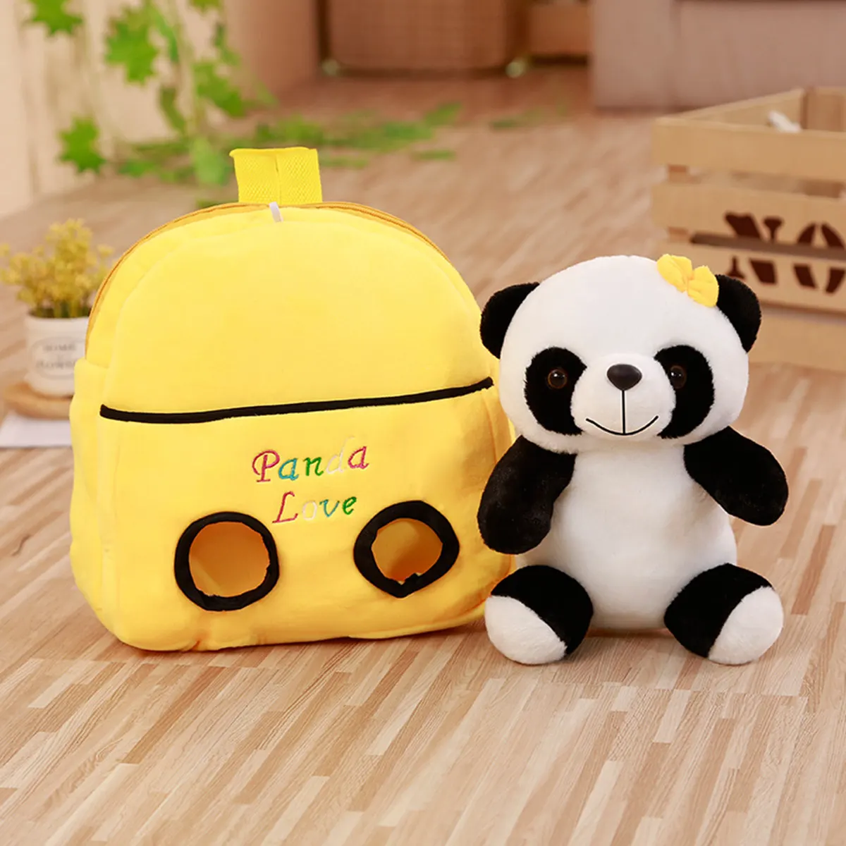 1 шт. Детский Рюкзак Kawaii Panda, сумки, маленькие плюшевые игрушки для детей, студентов, для девочки, мальчика, ребёнка, мягкая плюшевая кукла, подарок на день рождения