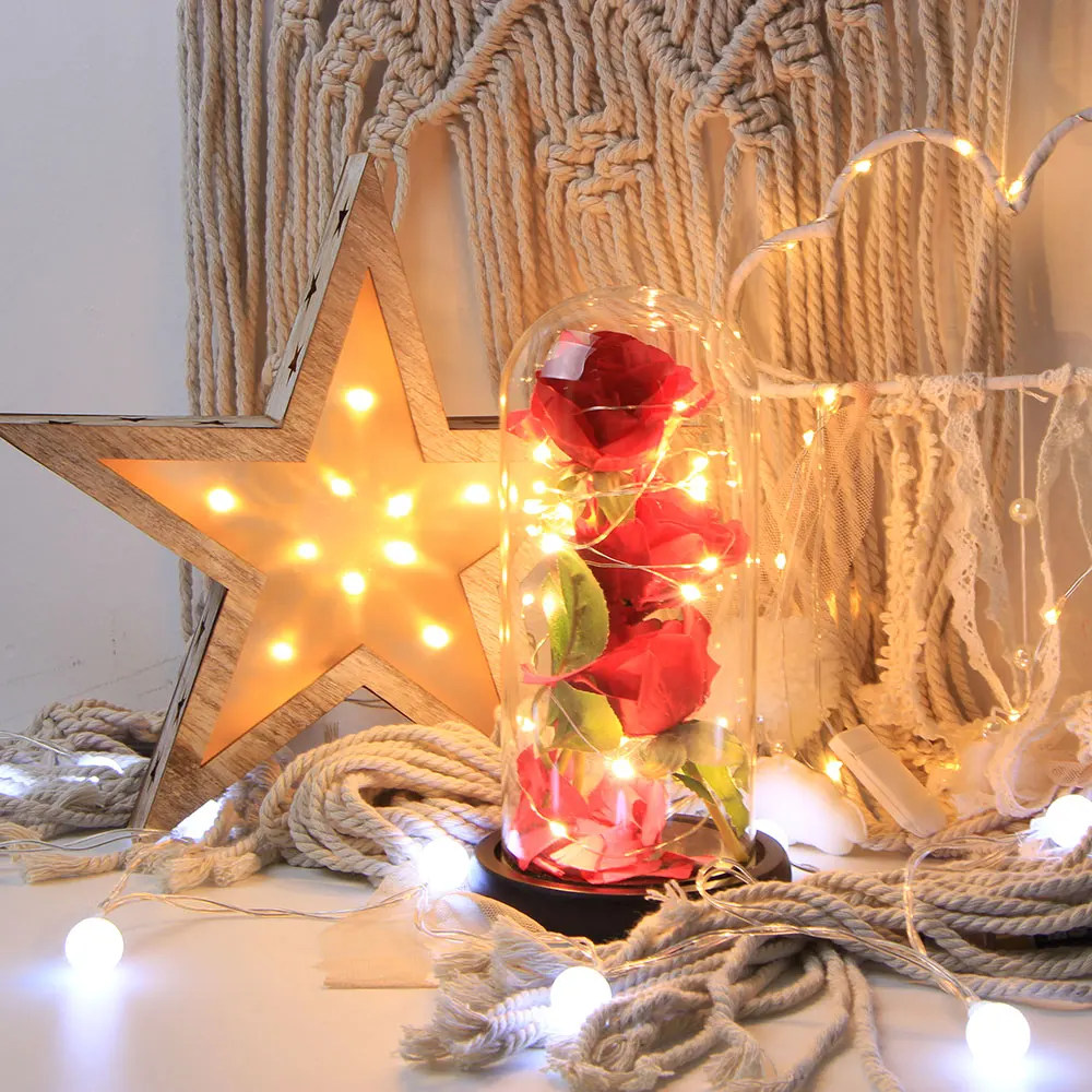 СВЕТОДИОДНЫЙ мигающий светящийся искусственный сохраненный розовый