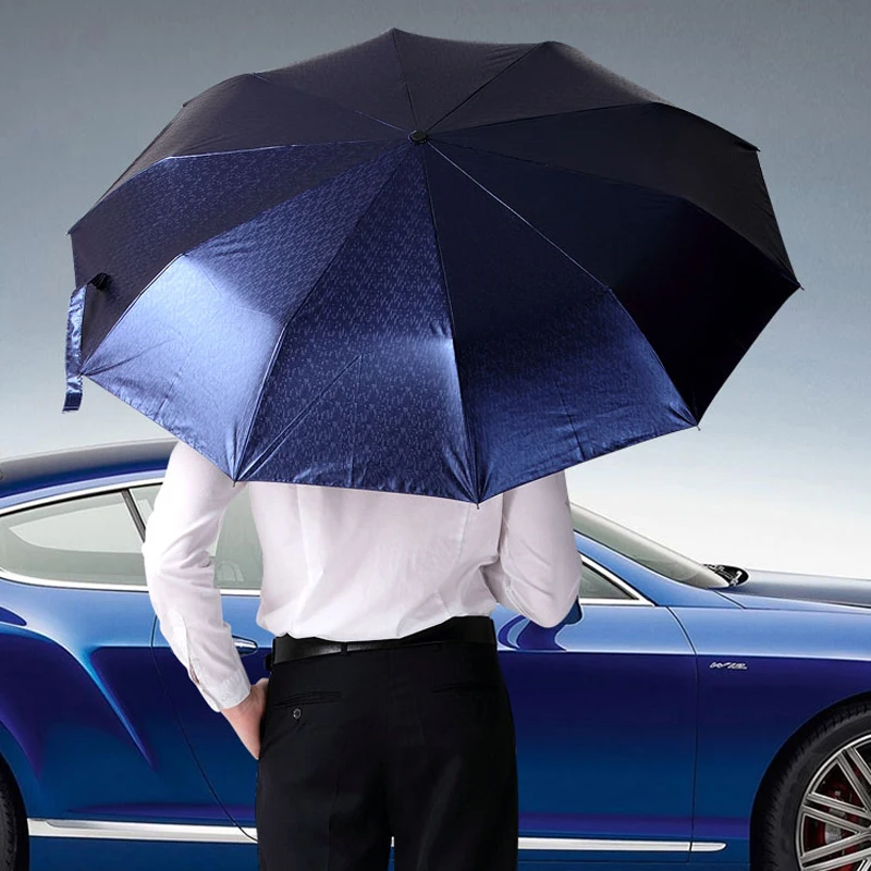 Black Windproof Long Straight Strong Modern Top Quality Handle Rain Stick Auto Men Business Outdoor Folding Umbrella Gift Z608 | Дом и сад