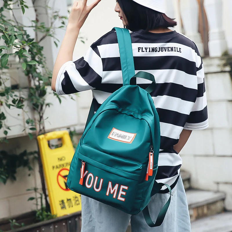 Японский Дамы компьютер рюкзак женщины Bagpack нейлон женский письмо для школы