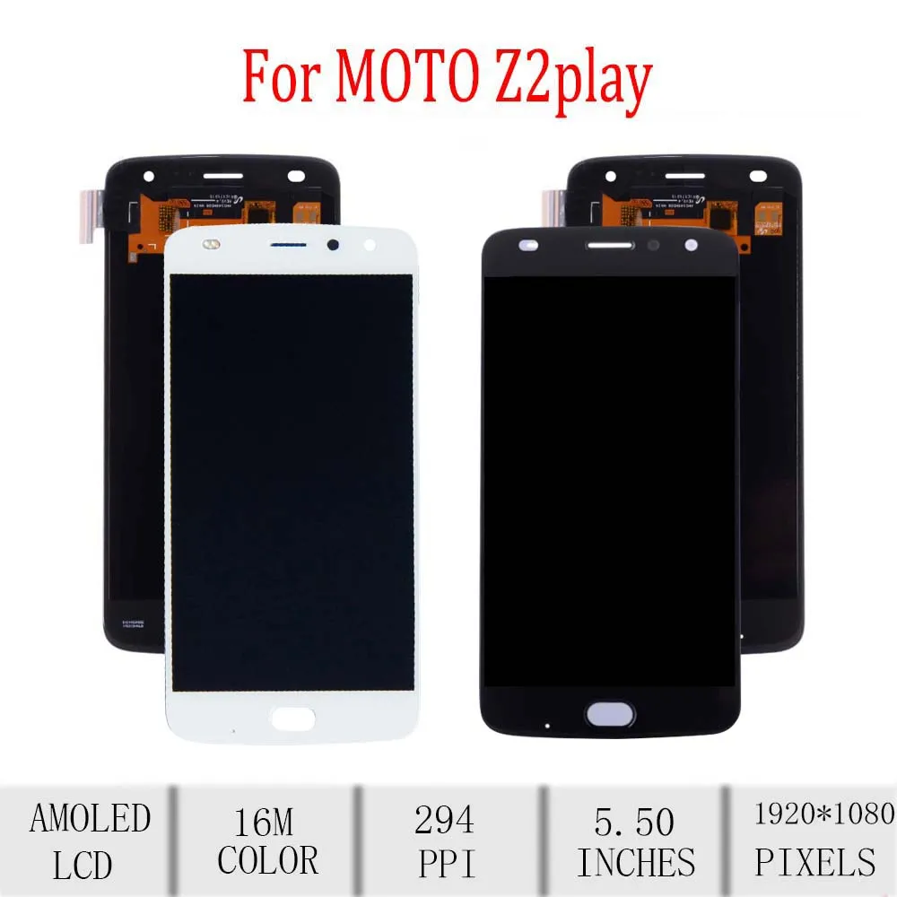 Amoled 5 &quotоригинальный для Motorola Moto Z2 Play ЖК дисплей с сенсорным экраном дигитайзер