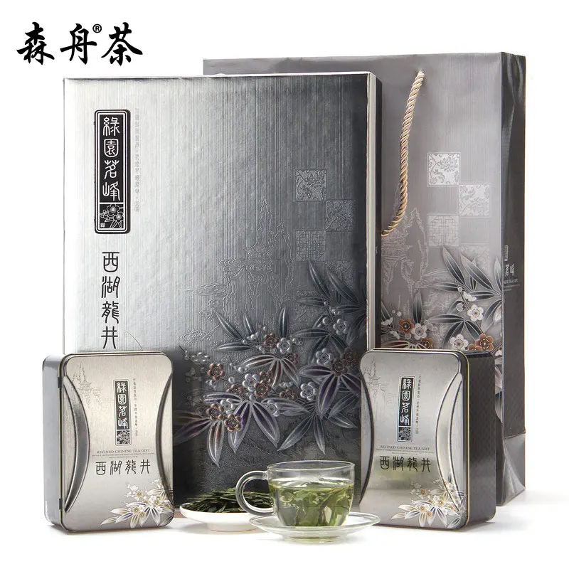 West lake longjing green tea gift box west quality 5.4|gift pot|gift boxes for weddinggifts korean |