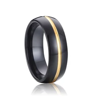 cool black gold color tungsten ring for women men usa size 6 6mm width