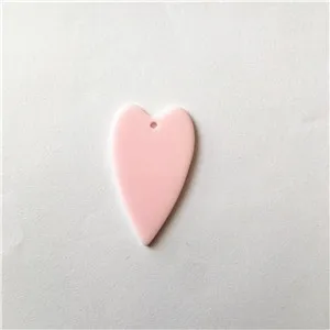 pink Новое поступление! 38x23mm100pcs/лот Акриловые подвески в форме сердца для серьги-гвоздики/серьги аксессуары/детали для серег DIY - Цвет: pink