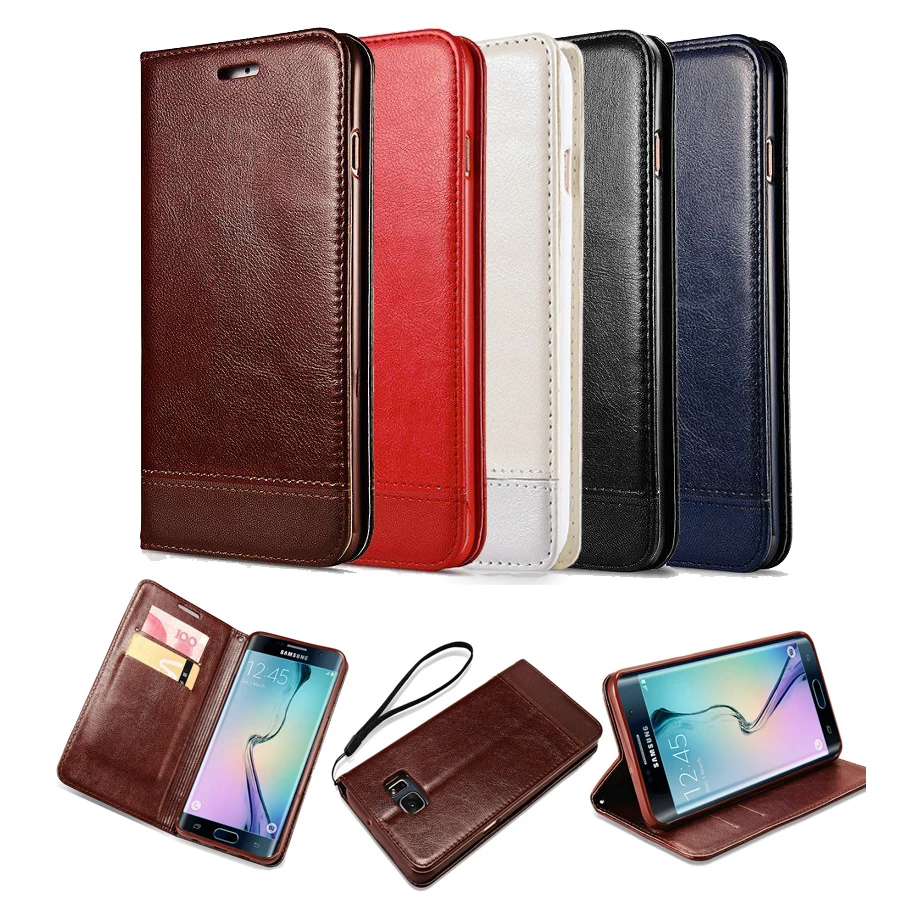 Винтажный кошелек с подставкой чехол из искусственной кожи для Samsung Galaxy S6 Edge