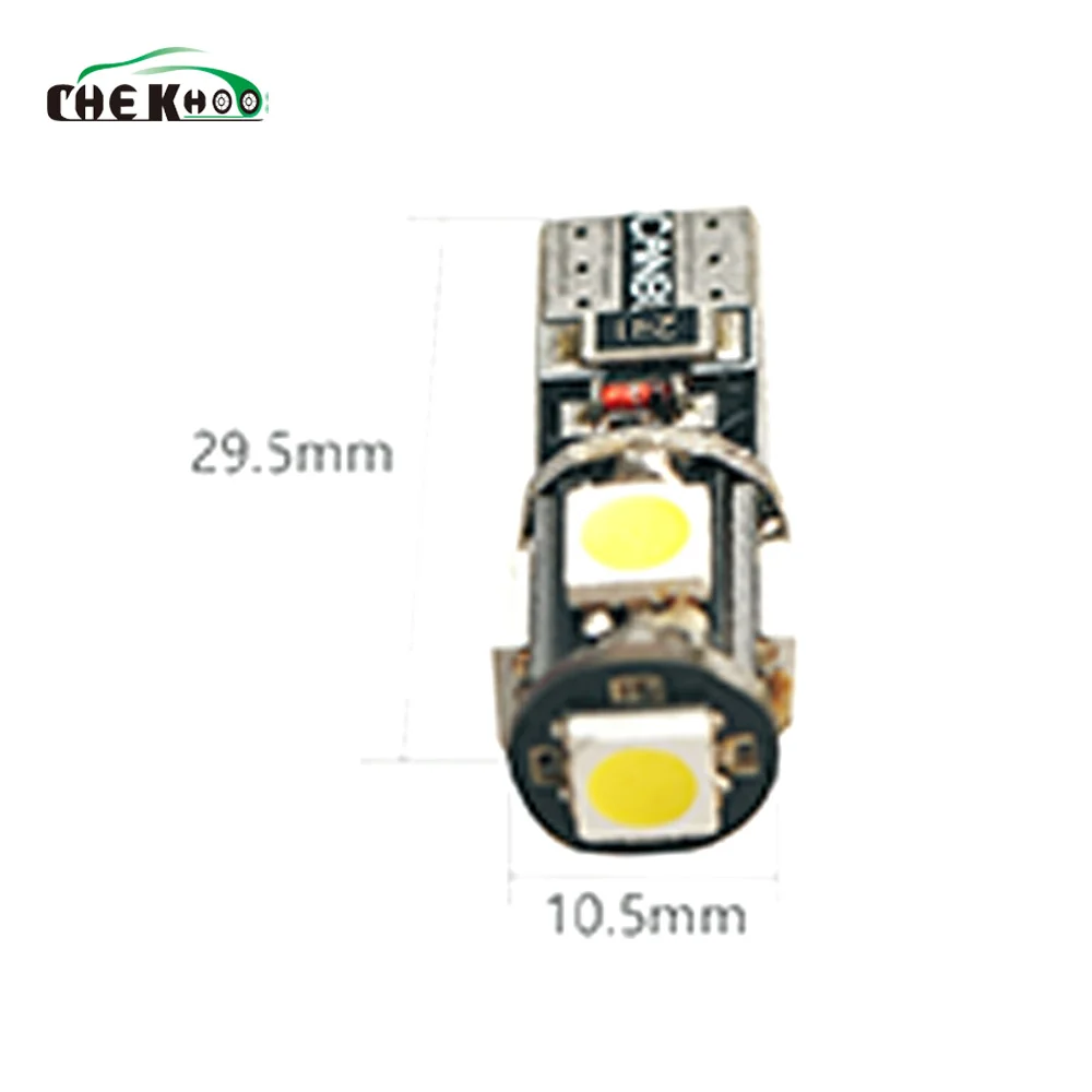 

10pcs T10 5SMD 5050 Led Canbus Car Smd Light + W5W led T10 5led Bulb No Obc Error clearance Lighting Auto Lamp