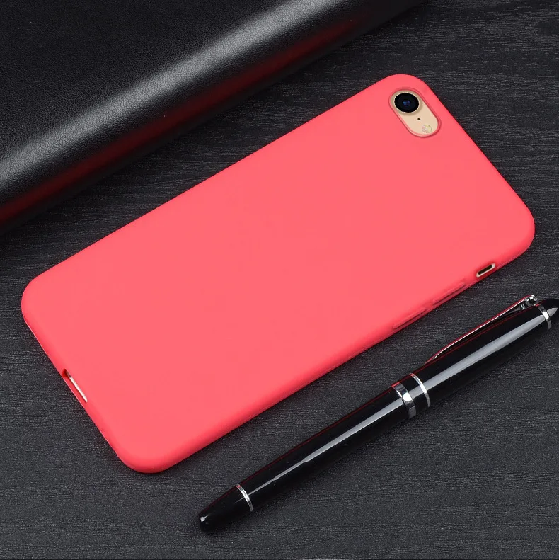 Цветной чехол для телефона iPhone 7 8 Plus 6 S 5 5S SE X задняя крышка ультратонкий розовый