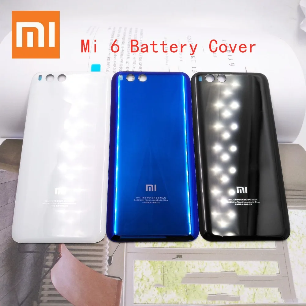 Xiaomi Mi6 запасная крышка батареи 100% оригинал 3D стекло мобильный телефон MI 6 гладкая