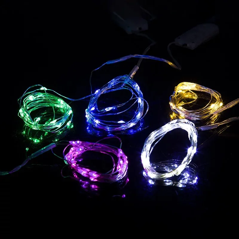 Медная проволока 1 м 2 3 5 10 светодиодная гирлянда USB рождественские сказочные