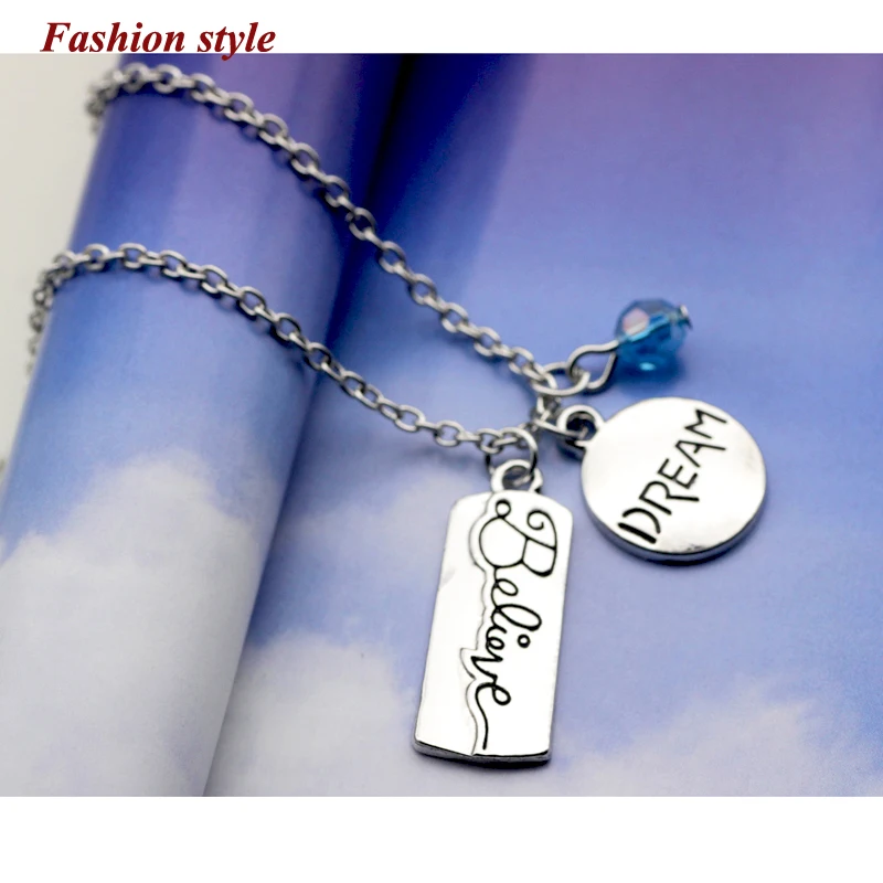 Модные индивидуальные ювелирные изделия верьте рождение мечты камень кулон