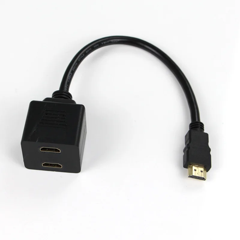 100 шт. 0 3 м новый сплиттер HDMI V1.3 4 k hdcp 1080 p штекер в 2 X мама Y порта адаптер кабель|hdmi