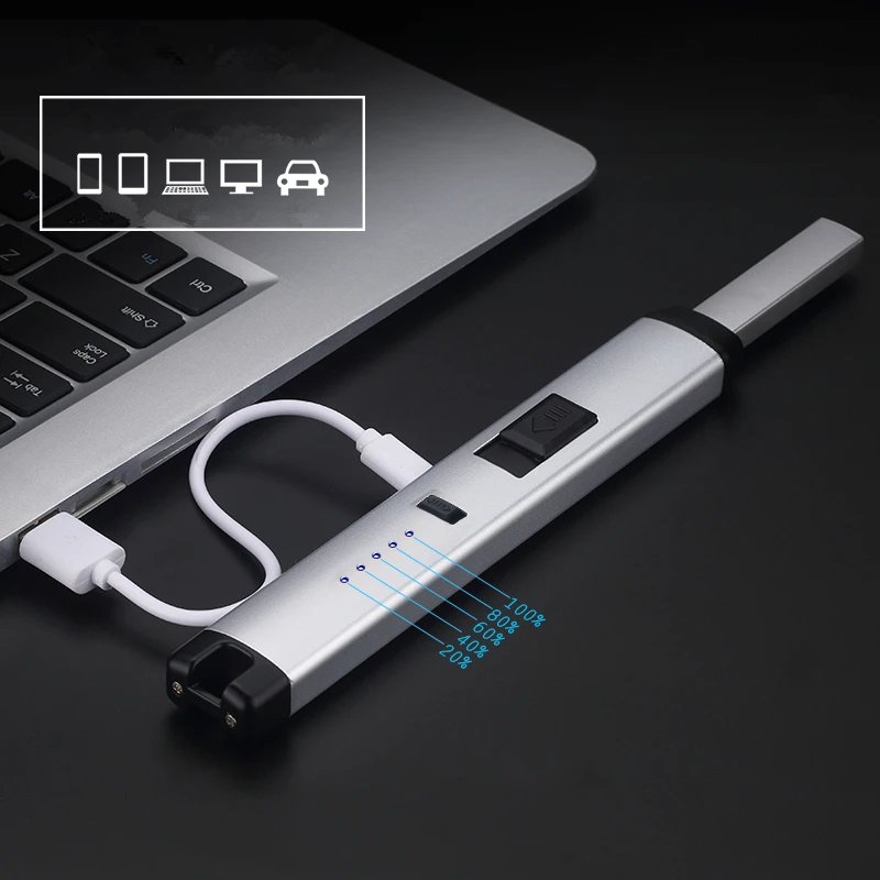 Новая дуговая ветрозащитная плазменная электронная USB зарядка Кухня барбекю сигарета для курения электрическая зажигалка два типа оригинальная коробка