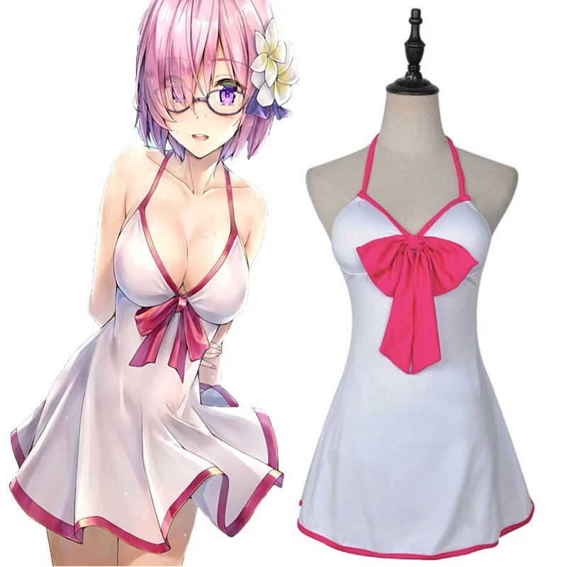 

Игровые Fate Grand Order Косплей костюмы Mash Kyrielight Косплей Костюм Хэллоуин карнавальвечерние женские купальники