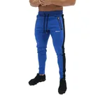 Мужские спортивные штаны в полоску, тренировочные штаны для бодибилдинга, занятий в спортзале, Осень-зима