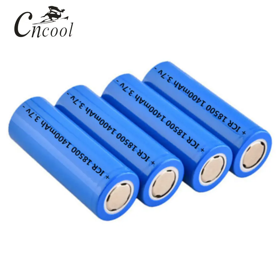 Cncool 4 шт./лот 18500 1400 mAh 3 7 V литий ионная аккумуляторная батарея Высокая емкость для