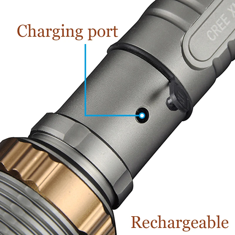 New T6 Torch Self Defense 6000LM LED Rechargeable flashlight powerful Matraque Lantern Tactical with USB Charger Dropshipping | Лампы и