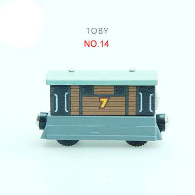 Деревянный поезд магнитные игрушечные поезда Танк двигатель Trackmaster игрушка для детей маленький автомобиль Рождественский подарок - Цвет: 14