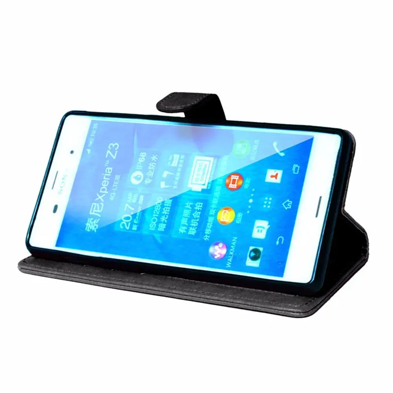 Luxury Wallet PU Leather Case Cover For Sony Xperia Z3 D6603 D6643 Flip Back Dual D6633 | Мобильные телефоны и аксессуары