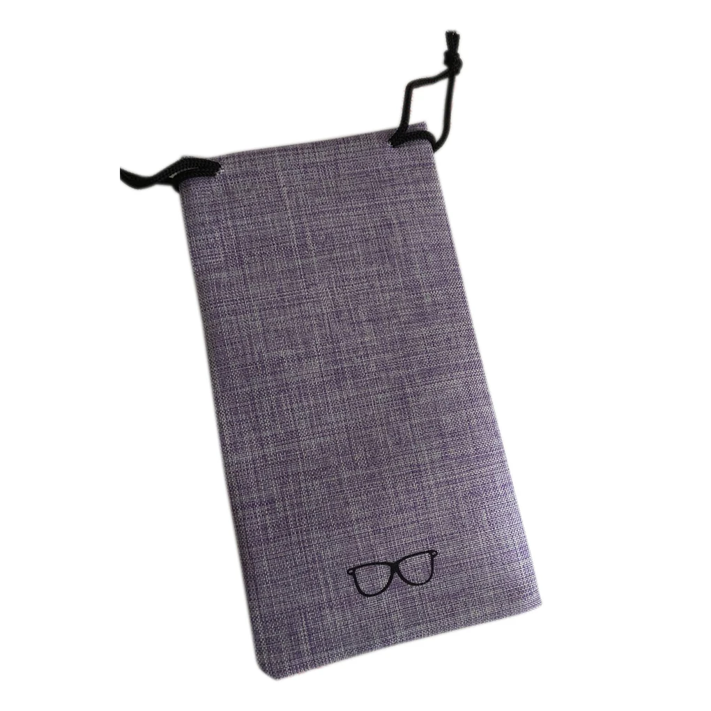 Портативный футляр для очков металлический льняной дисплей однотонный модный