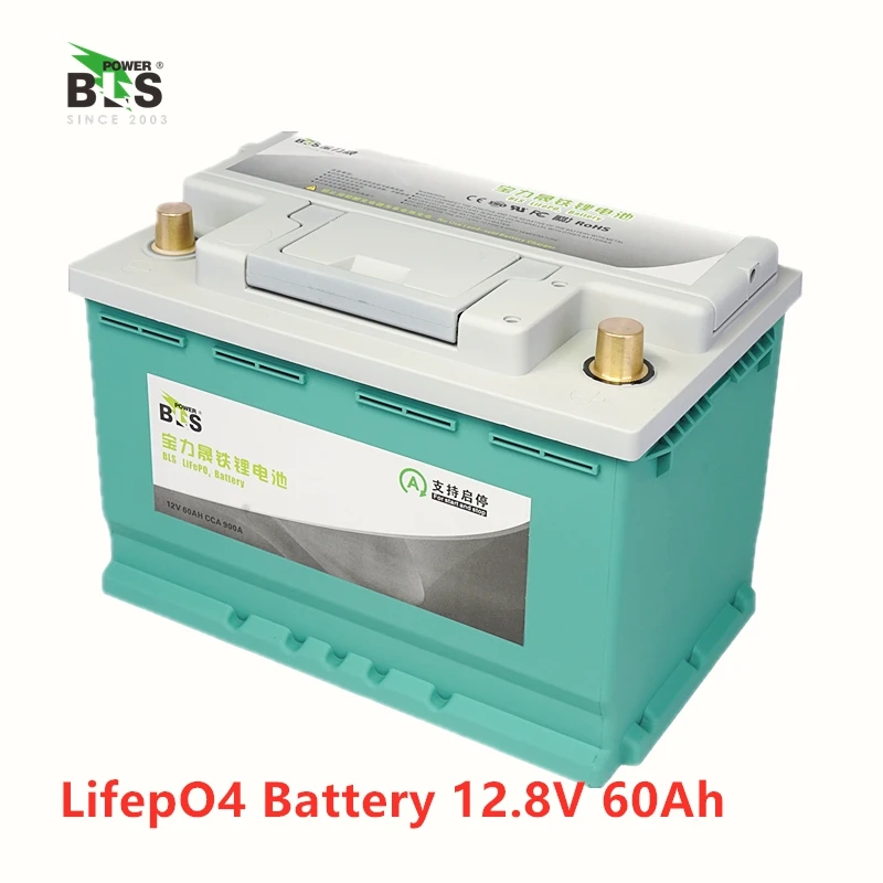BLS литиевая батарея 12V 60AH lifepo4 BMS 4S 12,8 V 900CAA для автомобильного стартера RV инвертор для лодки монитор RV+ 10А зарядное устройство