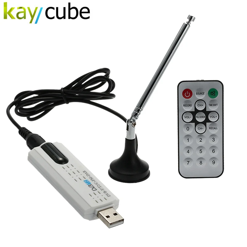 Kaycube цифровой спутниковый DVBT2 USB ТВ-палка DVB-T2 FM DAB ТВ-тюнер высокой четкости DVB-T тюнер HD ТВ-палка приемник для ПК