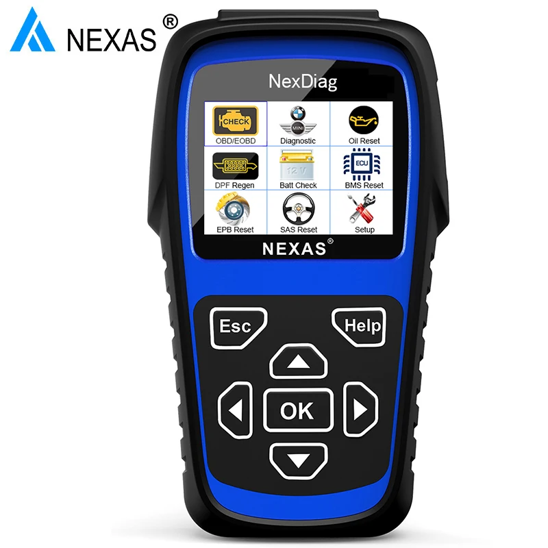 Nexas ND601 OBD2 автомобильный сканер DPF Сброс масла ABS SRS подушка безопасности для BMW PK