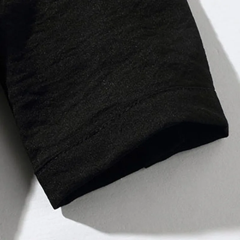 

New In 2009 Men's Summer Solid Color Cotton T-Shirt Breathable Thin Section Chinese Collar Men's Short-sleeved T-shirt 4XL 5XL