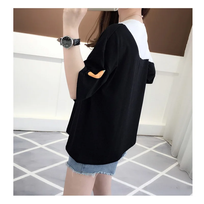 Гранж эстетика ulzzang friends harajuku rabbit tee kawaii 2019 женская футболка размера плюс Топы в