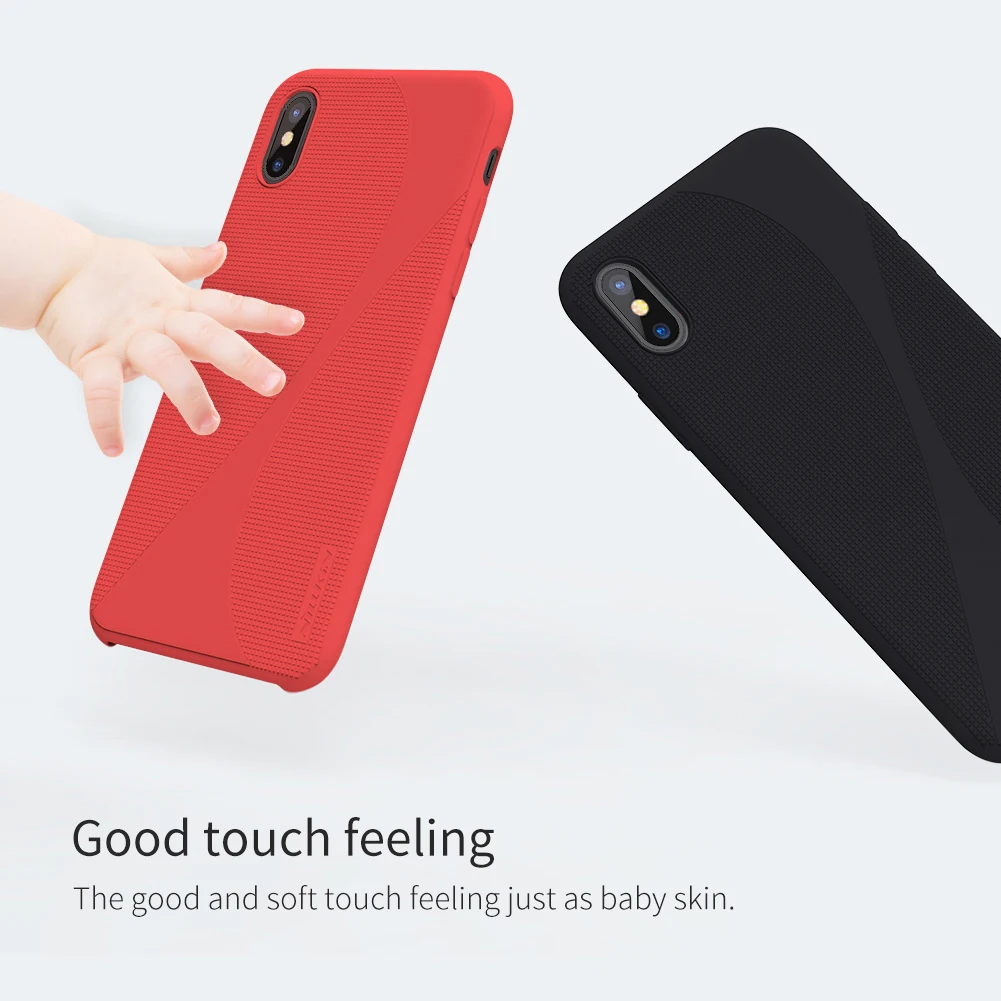 NILLKIN FLEX II жидкое силиконовый чехол для iPhone х Мягкий Гладкий силикон телефон
