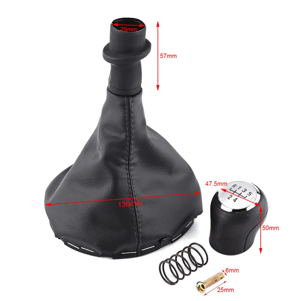 5 скоростей Ручка Переключения рулевого механизма автомобиля Gearstick Gaiter Boot Kit для VW