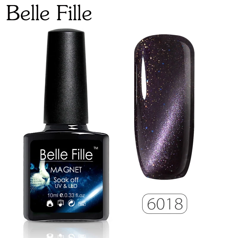 Belle Fille 10 мл Магнитный кошачий глаз УФ-гель для ногтей 60 цветов личная гигиена лак