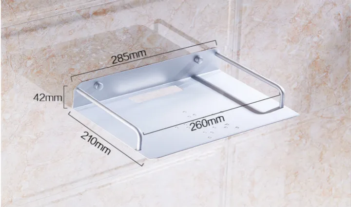 

aluminum space frame router digital TV set-top box bracket optional wall-mounted double layer kitchen storage holder shelf