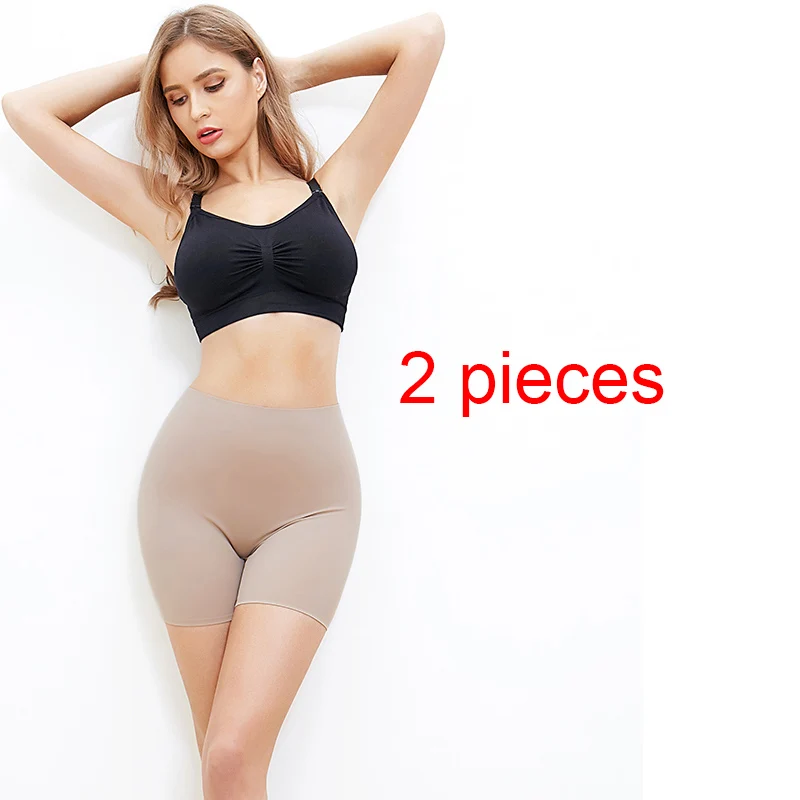 Nude Nude Women Safety Shorts Under Skirt Pants Slip Shorts for Under Dresses Smooth Seamless Slip Shorts Anti Chafing Women Boxer - Color: Nude Nude